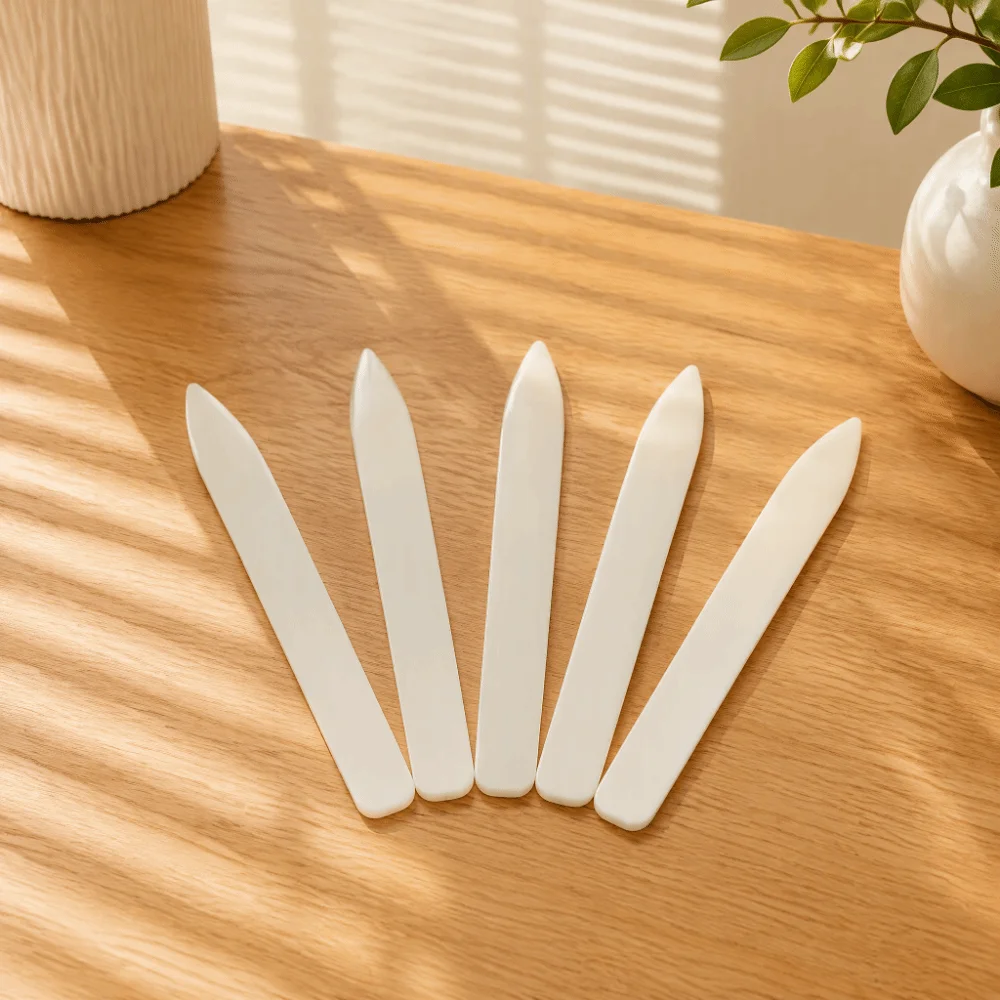 5pcs Plastic Material Bone Folder Tool Long Type Design Hand-Held Tool Leather Craft Folder Edge Trimming Tool Bookbinding Use view 5