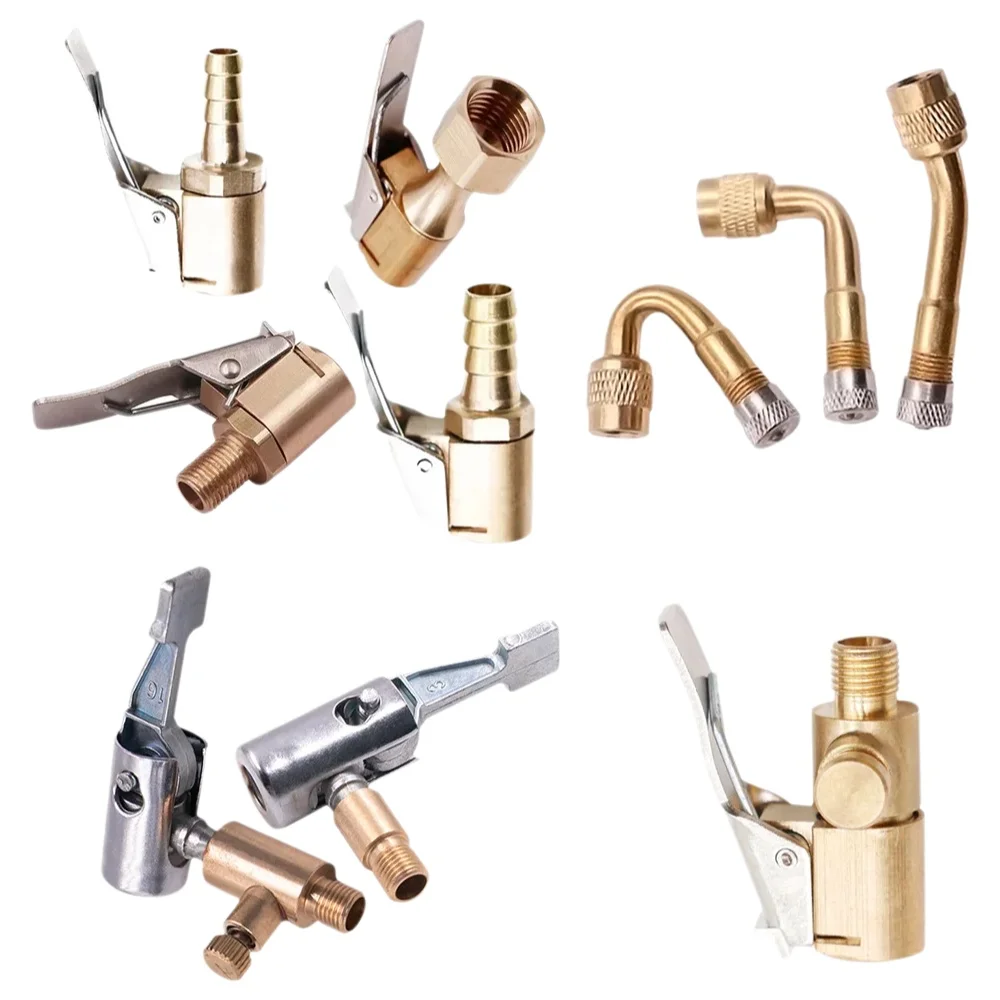 AliExpress NONE Car Brass 6mm 8mm Clip-on Tire Air Chuck Inflator Pump Valve Adapter for Car Motorcycle Bicycle Tyre Wheel Auto Accessories