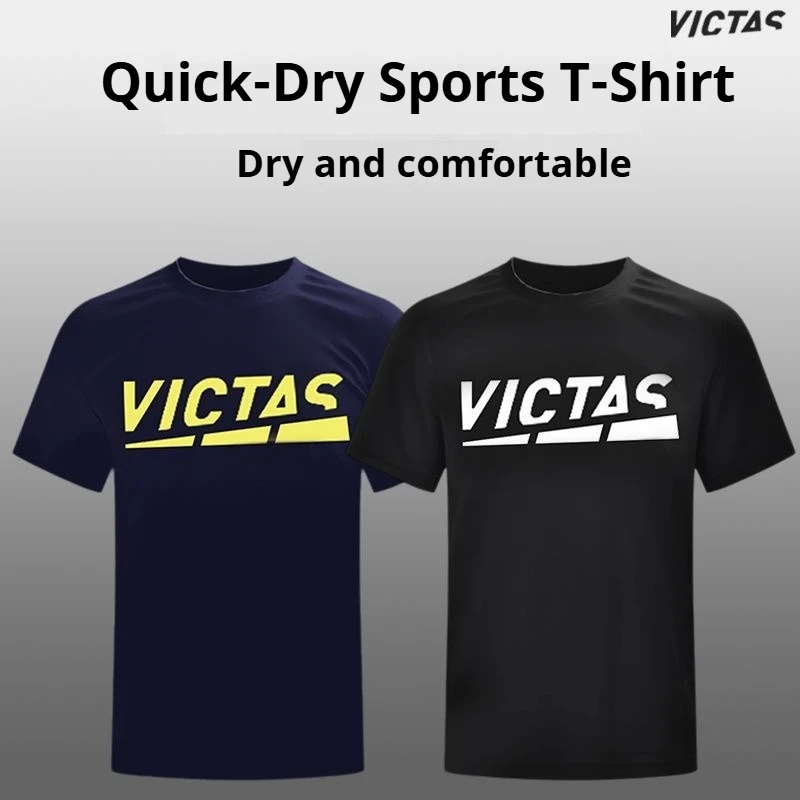 Victas camiseta esportiva de tênis de mesa de secagem rápida roupas de tênis de mesa para homens mulheres ajuste seco respirável camisa de treinamento de ping pong