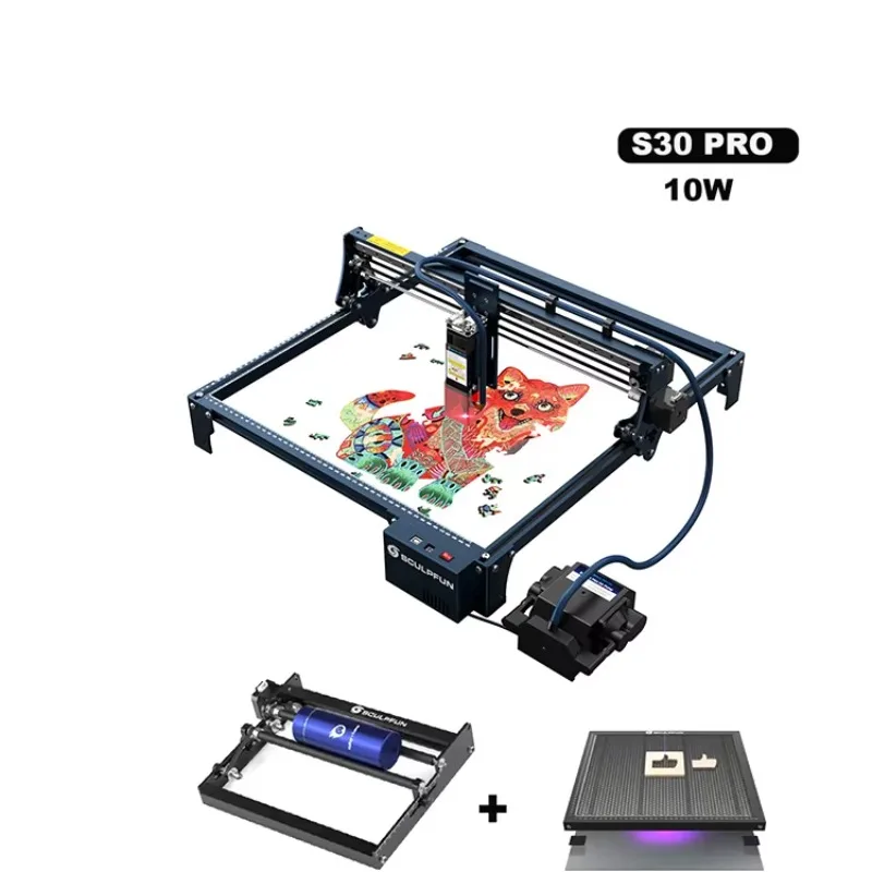 

S30 Pro 10W 3 in 1 Replaceable Lens Eye Protection Lazer Engraver Laser Engraving and Cutting Machine