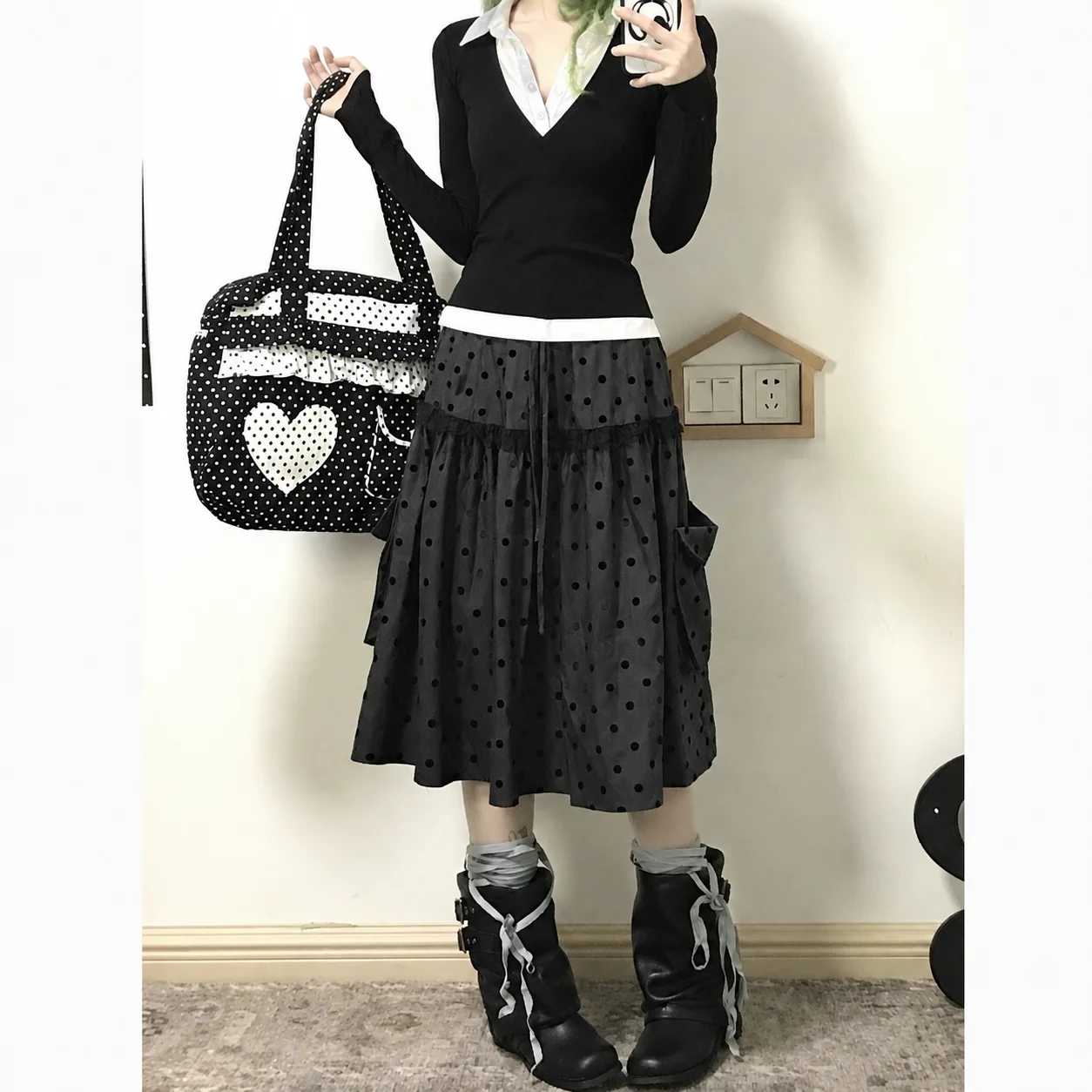 ชุดเซ็ต 2 ชิ้น สไตล์สาวแซ่บ Y2 - Street Fashion Outfit Girl บทวิจารณ์และราคา