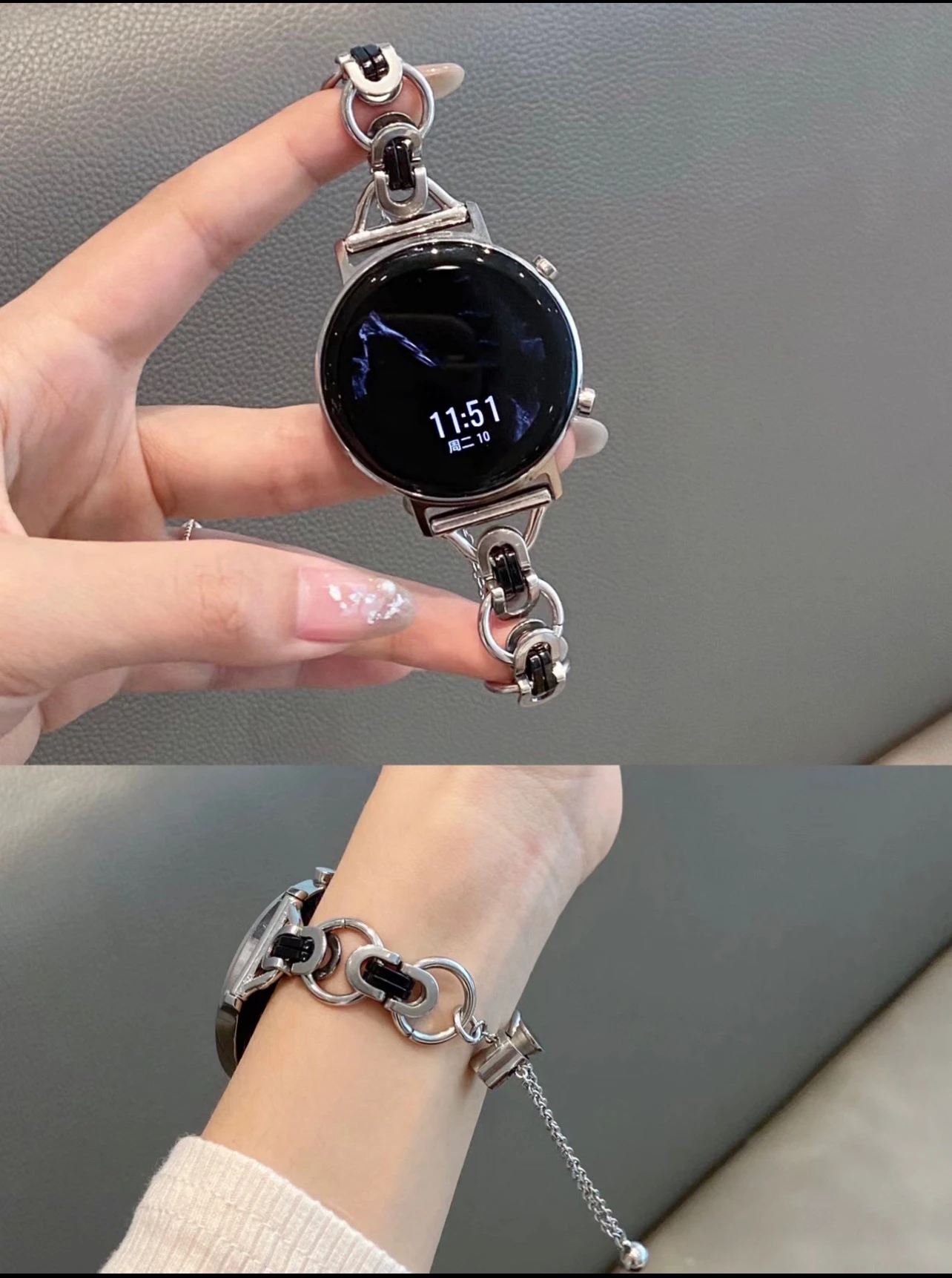 

Fashion Metal strap silicone loop band For Samsung Galaxy Watch 7 FE 5 Pro 4 6 classic 44mm 40mm bracelet correa Galaxy Watch 7