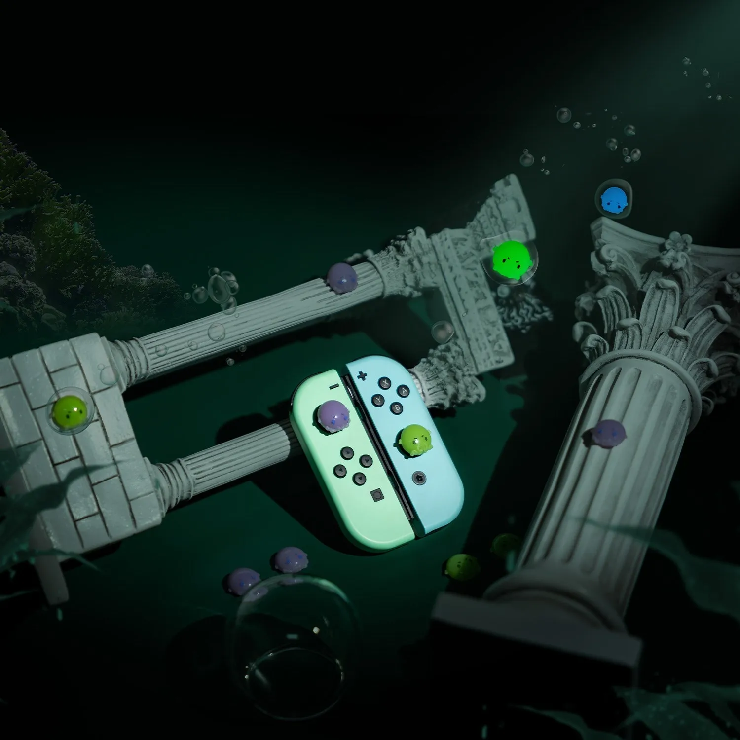 GeekShare-Thumbstick luminoso para Nintendo Switch, tapas de joystick OLED, lindas tapas de agarre de pulgar para consola de juegos NS Lite, nuevo