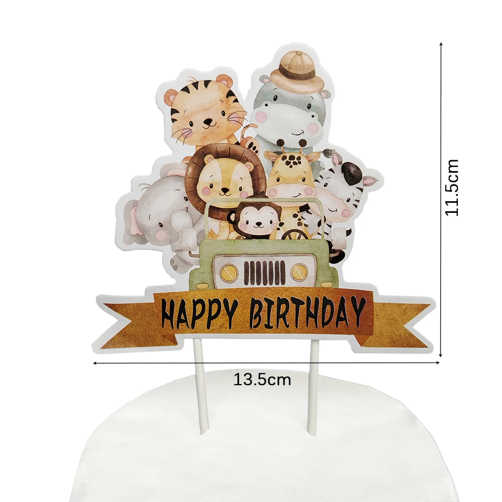 Dschungel Geburtstag Einweggeschirr Wild One Pappteller Tassen Servietten Tischdecke Safari Dschungeltiere Thema Partydekorationen – Detail 9