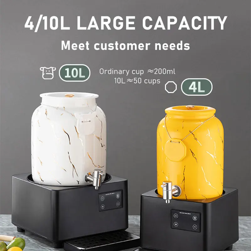 WINNERS 4l 10l Buffet Milk Dispenser Ceramic Juice Beer Coffee Warmer Electric Drink Dispenser with Remote Temperature Control