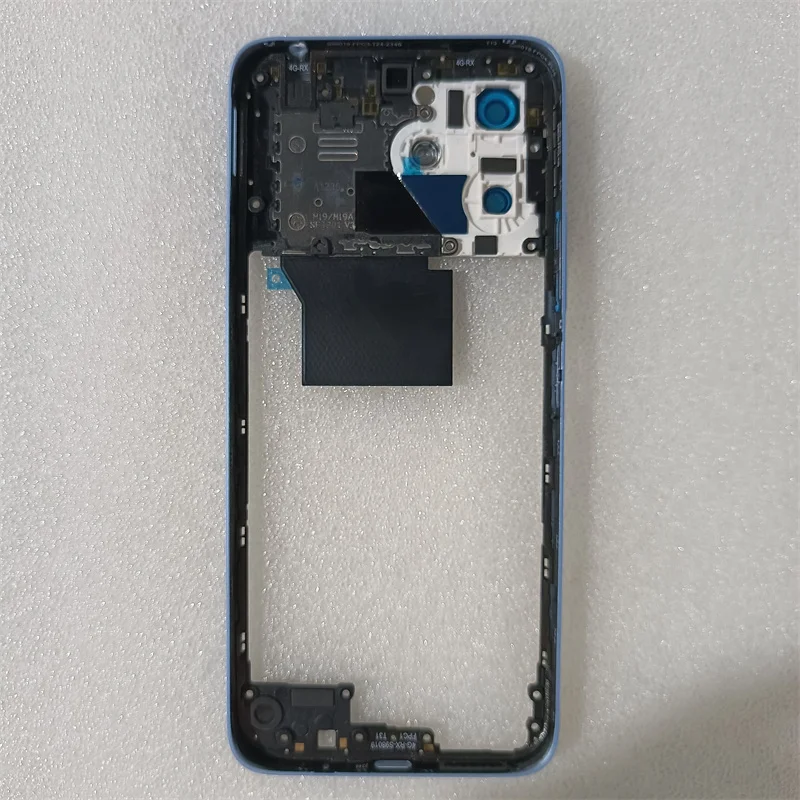 For Xiaomi Redmi 12 4G 5G Middle Frame Housing Bezel Front Chassis Frame With Volume Buttons +Camera Lens Replacement Parts