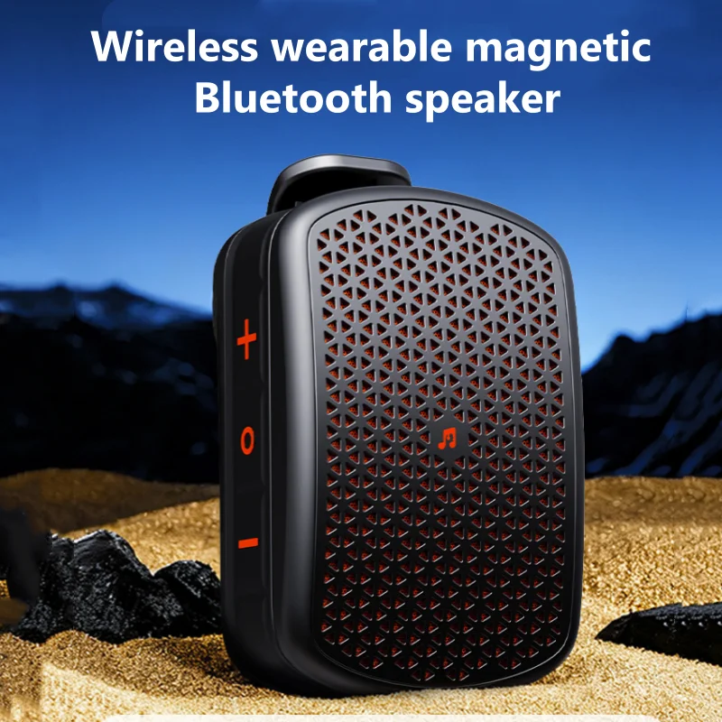 

Мини-носимый Bluetooth-динамик с зажимом на магнитных беспроводных портативных динамиках со встроенным микрофоном, громкой связи для работы, спорта на открытом воздухе