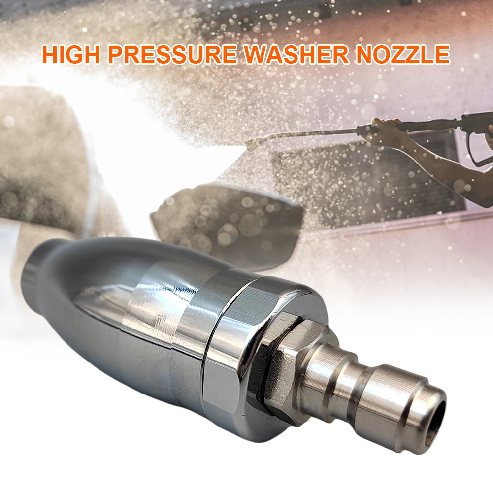 High Pressure Washer Tips Turbo Nozzle 360°Rotating Spray Turbo Nozzle 4000PSI Washer with 1/4 inch Quick Connector for Cleaning