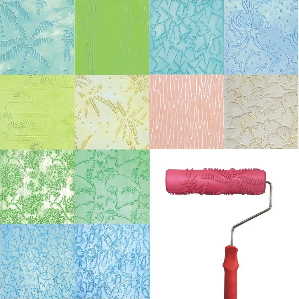 

7" Wall Painting Roller DIY Paint Brush with Handle for Decoration Machine