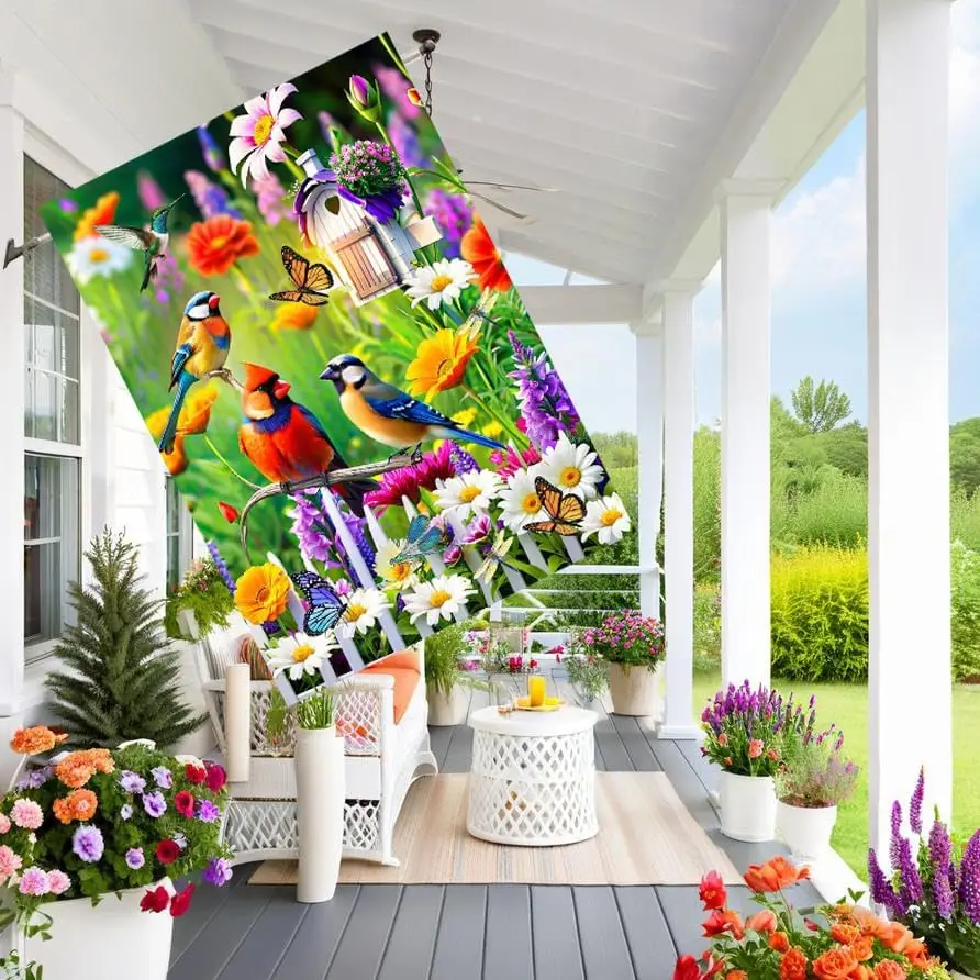 مرحبا الصيف أعلام البطيخ على الوجهين، ترحيب البيت العلم مزدوجة الوجهين ساحة النحل البيت مزرعة موسمية