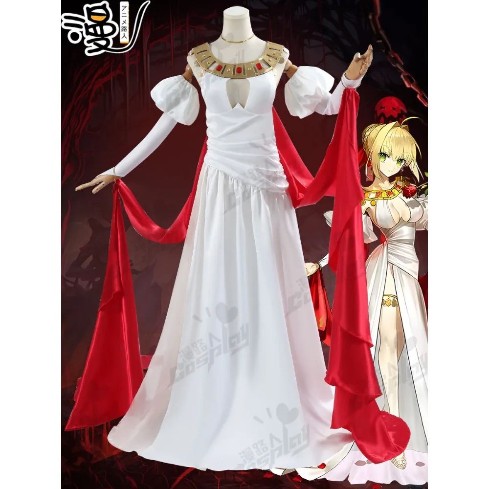Nero Formal Dress Cosplay Outfit Evening Gown for Halloween Carnival Party