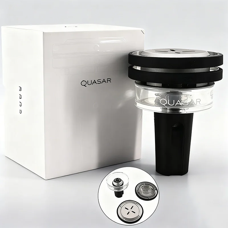Hookah Bowl QUASAR RAAS 2-Premium Glass Charcoal Head for Shisha with Advanced Airflow System Chicha Gift Box Smoke Accesoires