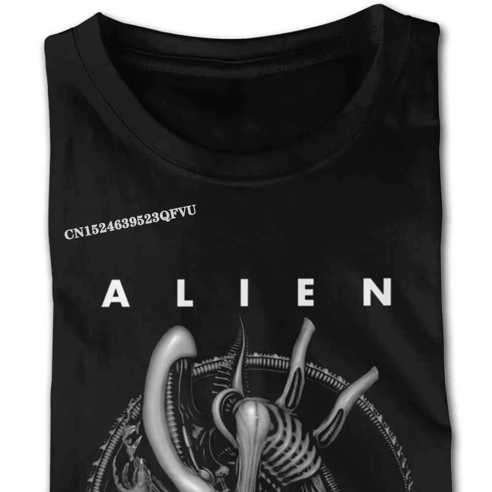 Cheap Alien Covenant Iv Logo Tees Shirts For Men Harajuku England Style Tshirts Men Pure Cotton Black Round Neck Tees Shirt