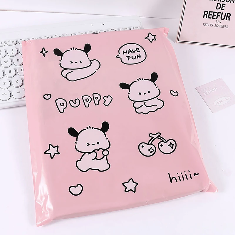 10Pcs Cartoon Cute Puppy Courier Bag Envelope Packaging Delivery Bag Waterproof Self Adhesive Seal Pouch Plastic Mailing Bags