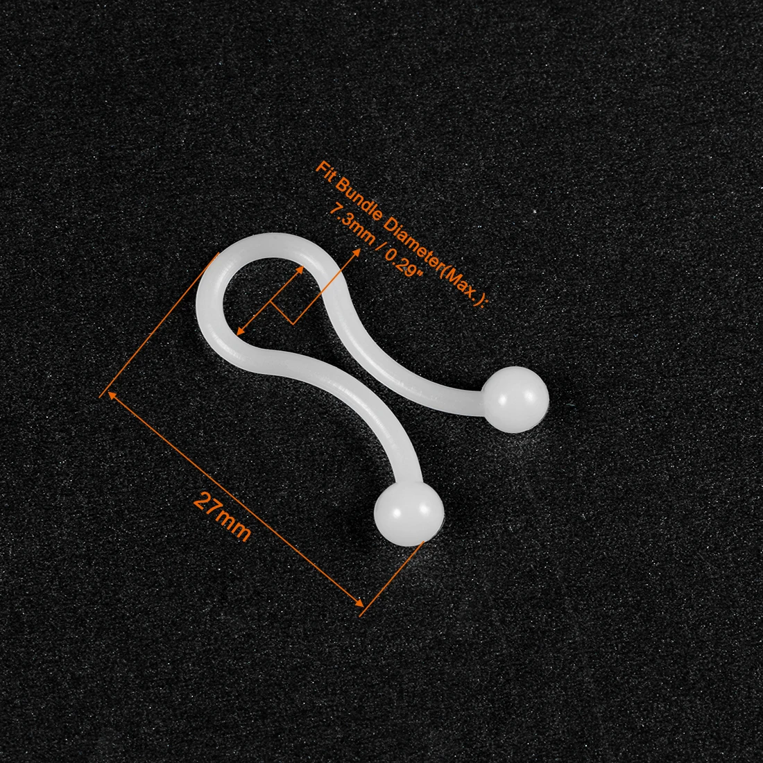 100Pcs Twist Lock Cable Tie Plastic Nylon Cable Wire Ball U Fixing Organizer Holder Crimping Clip Clamp Ring Reusable Twist Tie