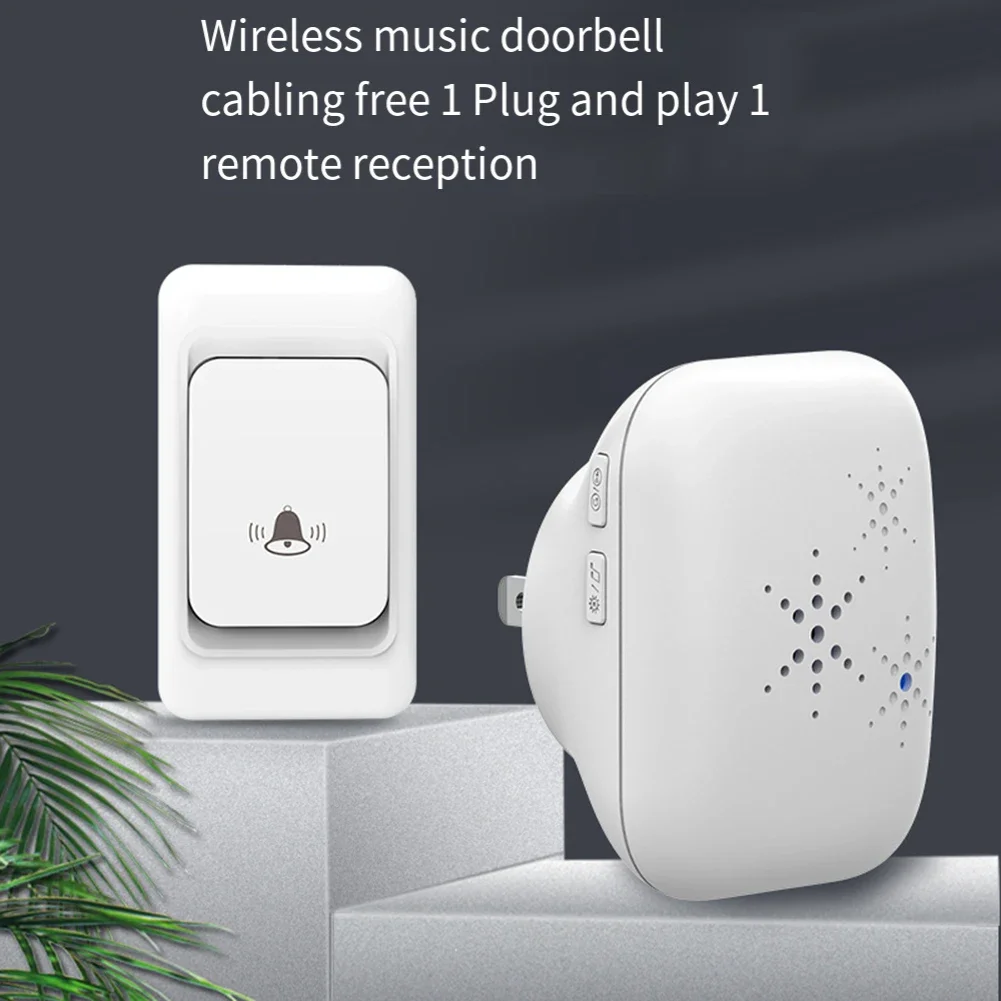 Wireless Doorbell Battery EU US UK Plug Waterproof Home Wireless Buzzer Welcome Doorbell Intercom