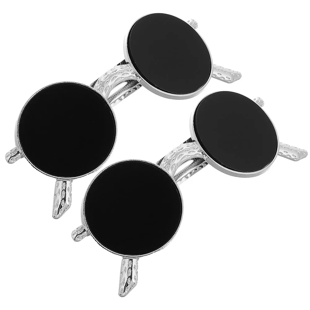 

2Pcs Trendy Black Sunglasses Shaped Hair Clips Versatile Decorative Barrettes for Long Short Hairstyles Women Girls