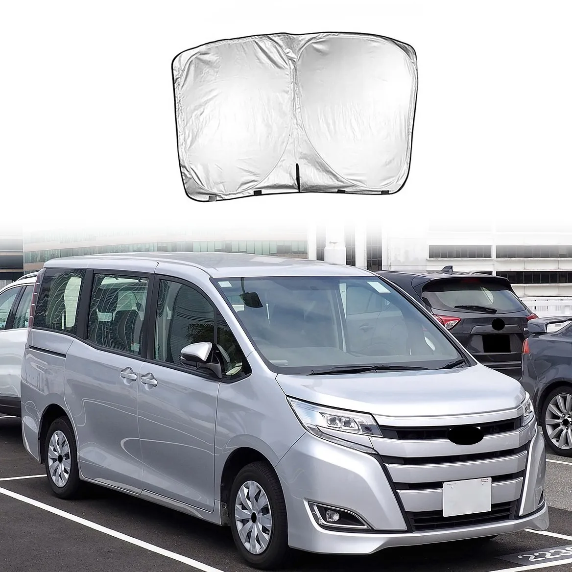 Car Windshield Sun Shade Blocks UV Rays Sun Visor Protector Foldable Sunshade for Noah/Voxy 80 Series