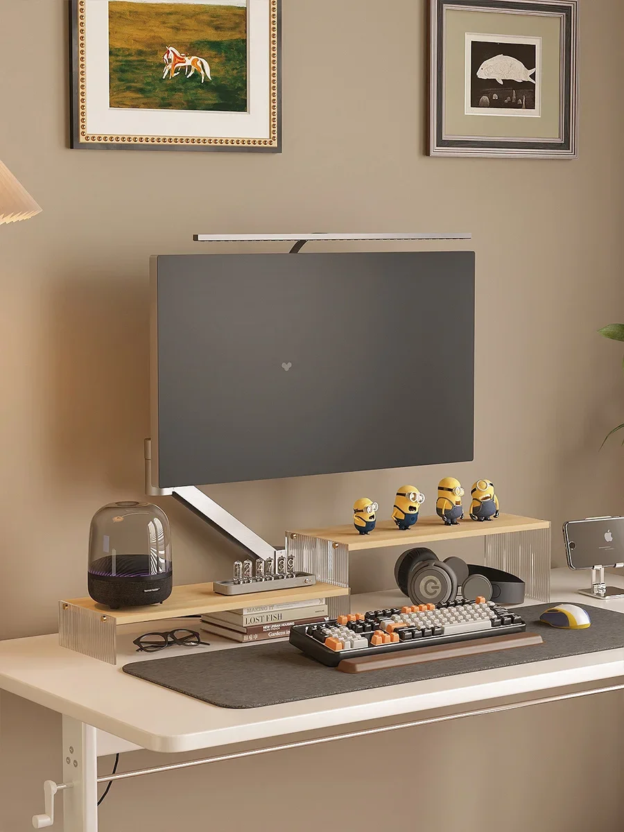 

computer height bracket with drawer display bracket desktop office desktop laptop storage rack
