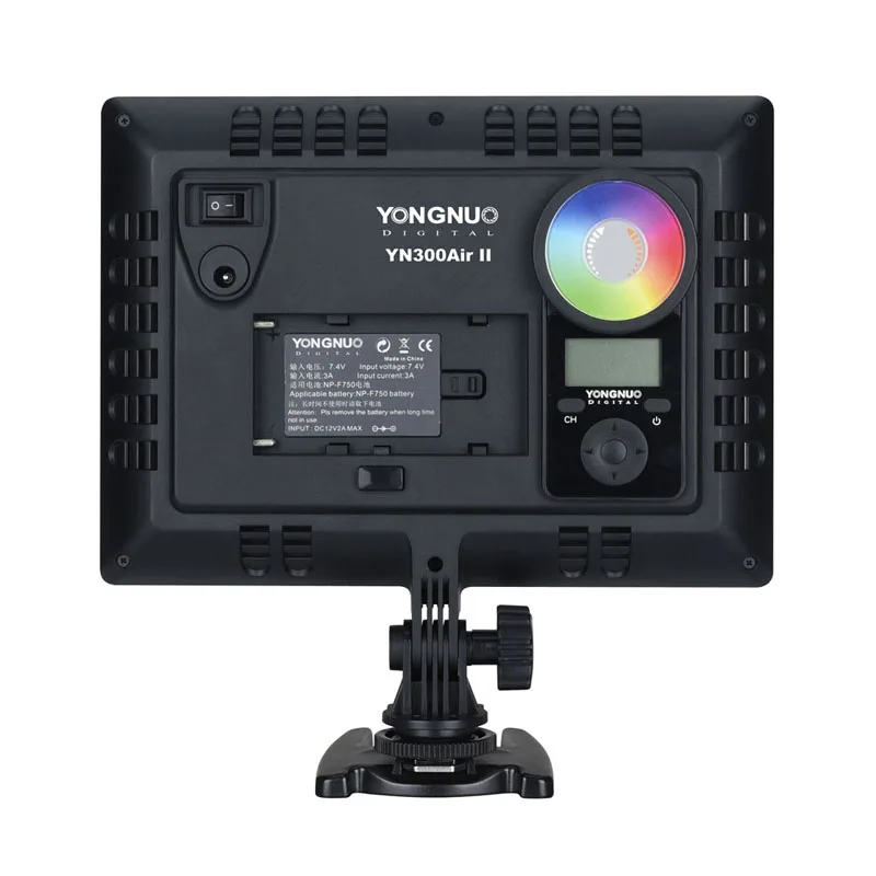 Yiscaxia/Yongnuo YN300AIR II fotografía luz de relleno LED RGB luz a todo color, cámara ultrafina disparo en vivo al aire libre luz suave