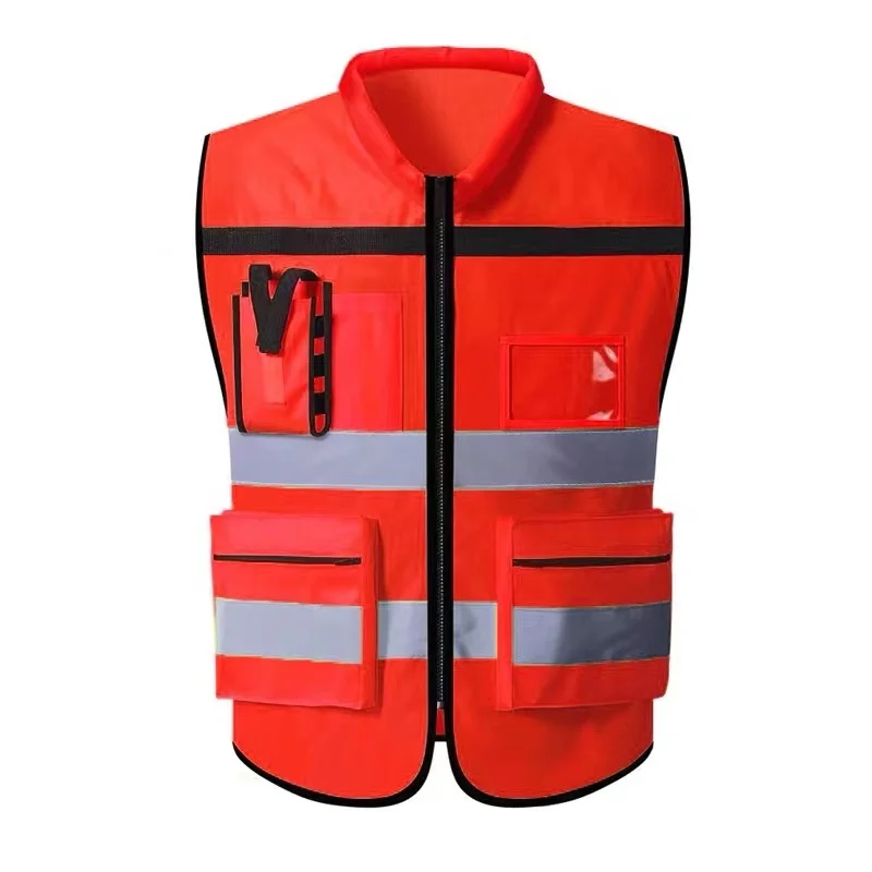 High Visibility Reflective Safety Reflective Vest Personalized Customized Night Cycling Work Clothes For Construction Workers