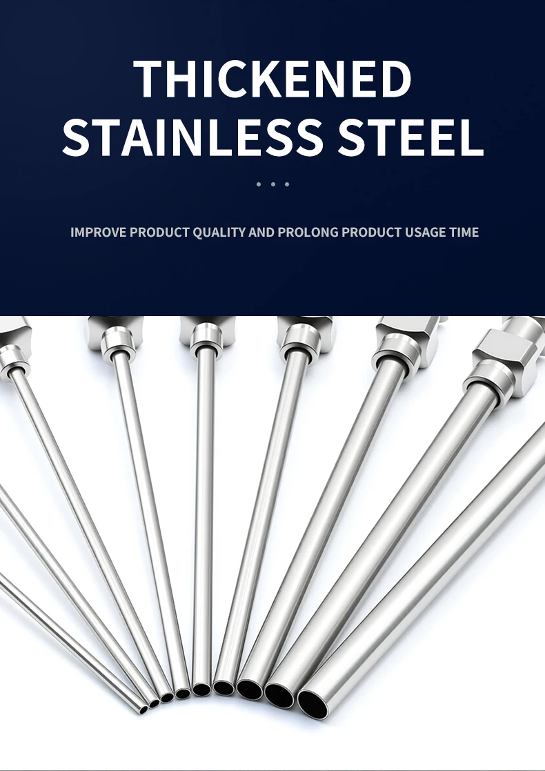 12er-Pack 8G-25G 50mm Edelstahl-Dosiernadeln, stumpfe Spritzennadeln, 2 Zoll, zum Nachfüllen von Klebespritzen – Detail 2