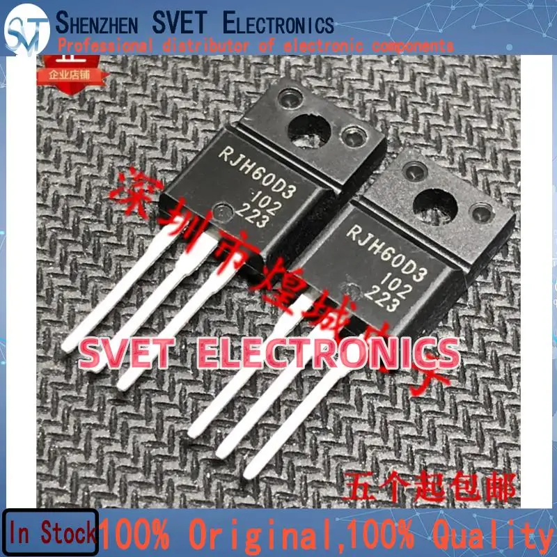10PCS-50PCS  RJH60D3 RJH60D3DPP  TO-220F 600V 17A 5 Original In Stock Fast shipping