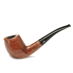 MUXIANG Freestyle Tobacco Solid Wood Pipe Hand Curved Handle Sandalwood Tobacco Pipe， 20mm Pipe Bowl Diameter ，9mm Pipe Channel