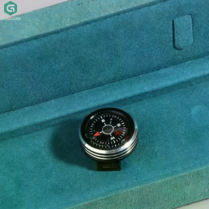 Picture 7: Mini Compass for Watch Strap Button Removable Design Emergency  Tool for Outdoor Adventure