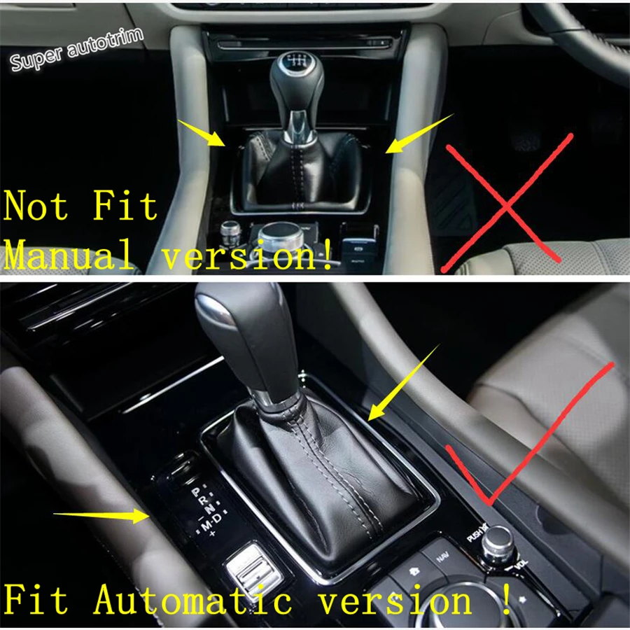 Panel de cambio de marchas de Control central, cubierta decorativa de marco embellecedora para Mazda 6 2019 - 2024, aspecto rojo/fibra de carbono, accesorios interiores