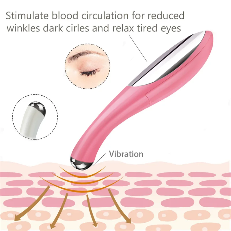 Electric Mini Eye Massager Heating Vibration Thin Face Anti Removal Wrinkle Dark Circle Puffiness Removal Rejuvenation Eye Care