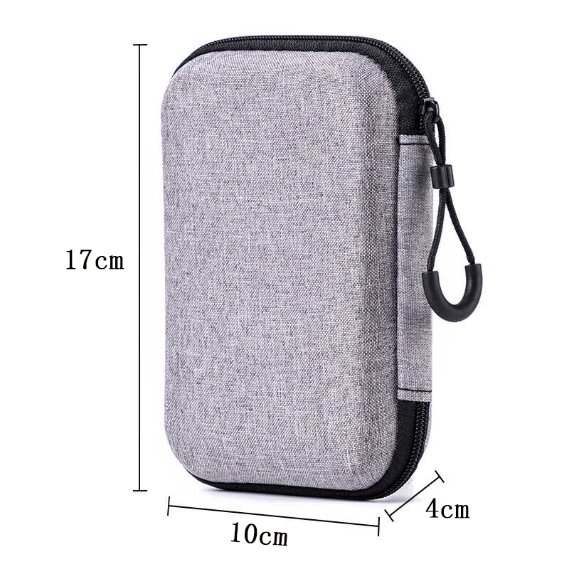 Tragbare Kopfhörer-Tasche mit Reißverschluss für Airpod Earpods KZ BA10 AS10 ES4, Ladekabel-Zubehör, Mini-Aufbewahrungstasche