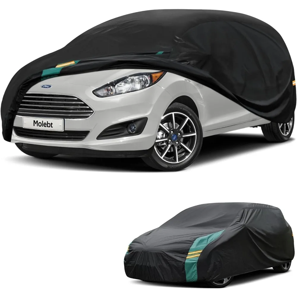 

Waterproof All-Weather Car Cover for Hatchback, Universal Fit Mini Cooper Toyota Yaris Kia Rio Mirage Ford Fiesta