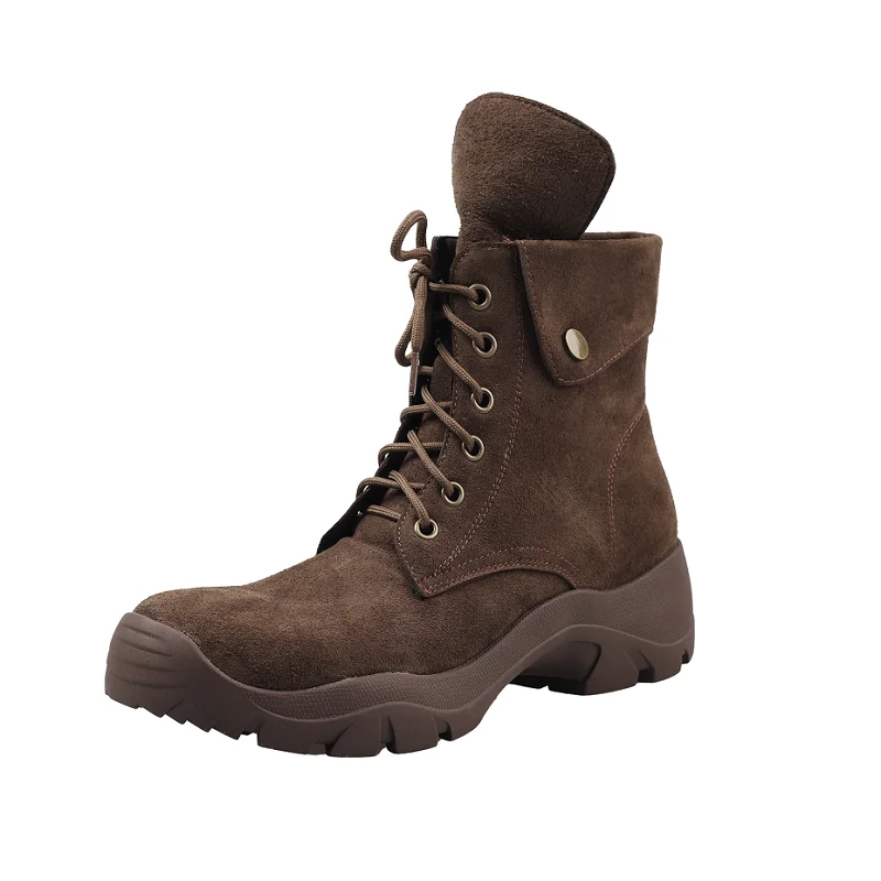 امرأة الأحذية أحذية رياضية كاجوال بوتاس الدانتيل متابعة أحذية بوت قصيرة البقر المدبوغ أحذية جولة تو ربيع الخريف امرأة أحذية رياضية كاجوال #2