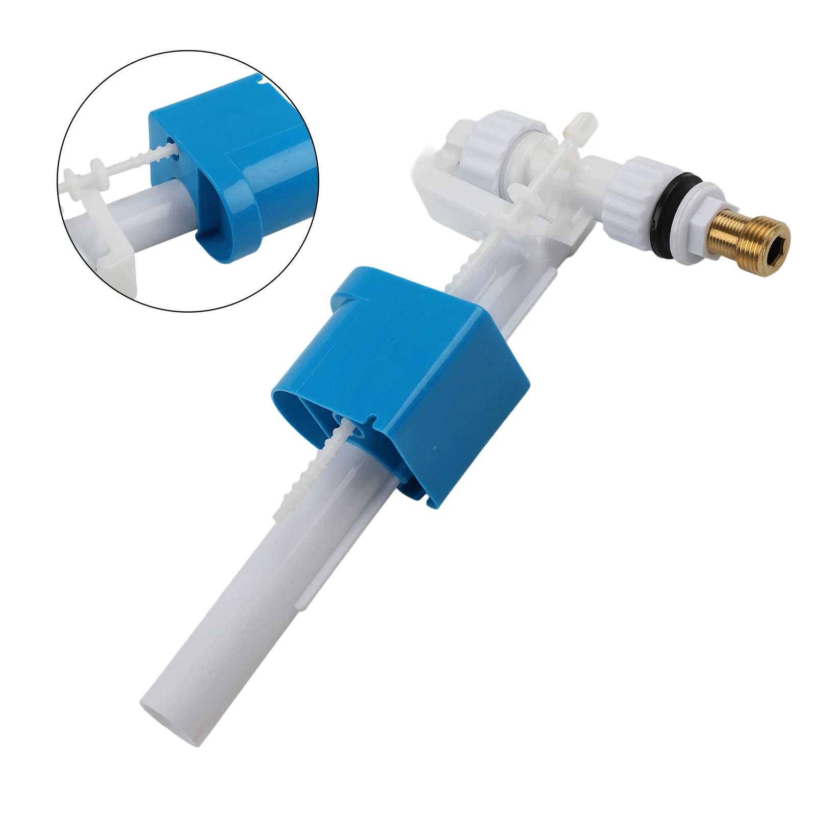 Toilet Cistern Fill Valve Entry Inlet Flush Valve Bottom Siphon Fill Float Toilet Repair Kit 3/8in Connector For Water Container