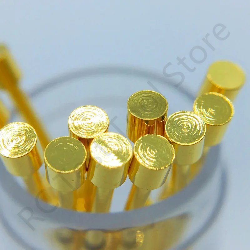 100PCS PA100-G4 Spring Test Probe PA100-G Test Pin P100-G P100-G4 Test Tool 33.35mm 1.36mm Needle Gold Tip Dia 2.0mm Pogo Pin