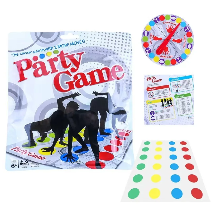 Twister Party Game - Family Indoor Outdoor Body Twisting Interactive Group Sports Toys for Children Adults Fun Aids