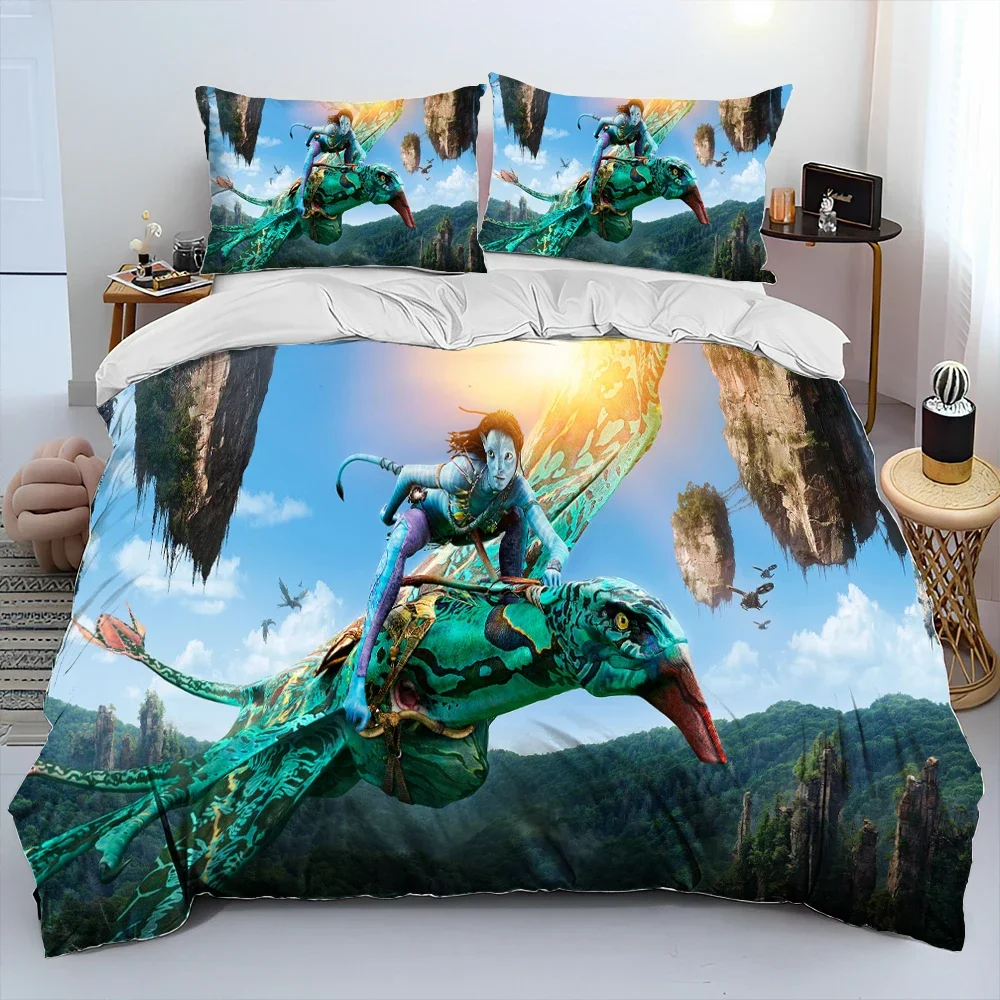 

Avatar 2 Movie HD 3D Printed Comforter Bedding Set,Duvet Cover Bed Set Quilt Cover Pillowcase,king Queen Size Bedding Set Kids