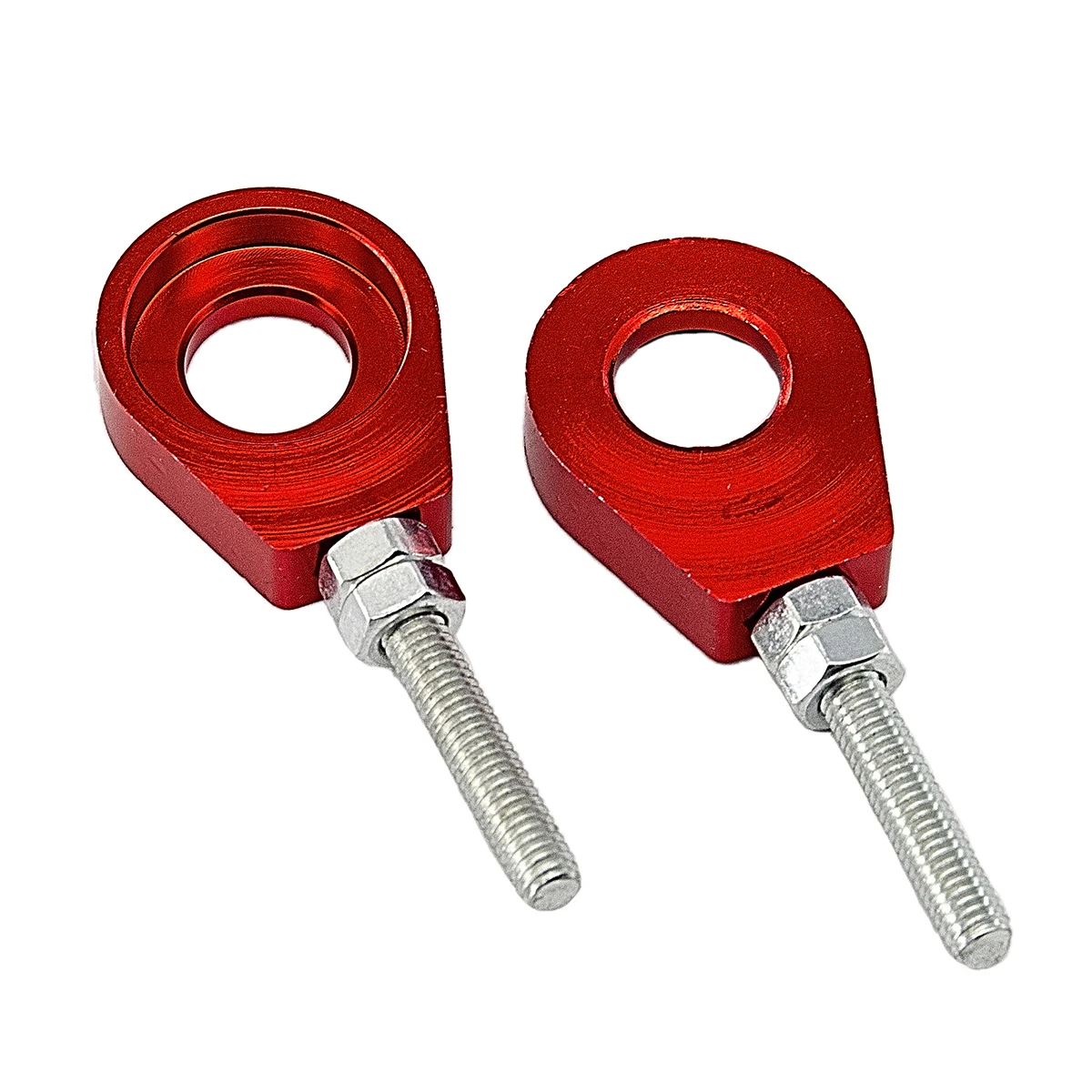 1 paar 7 Farben 12mm/15mm Hinterrad Achse Loch Kette Spanner Teller für Motorrad Modifikation teile Zubehör