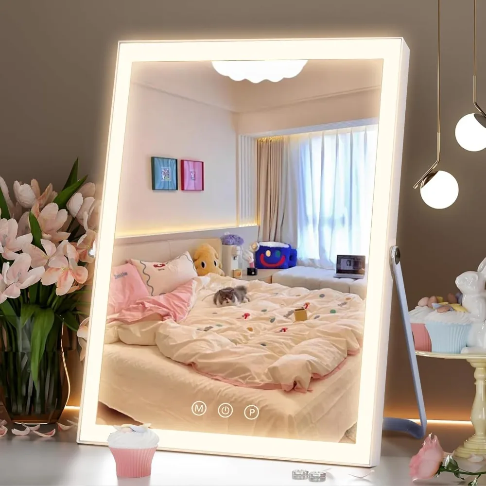 

Illuminated vanity mirror, 10"x12" illuminated vanity mirror, 3 colors dimmable