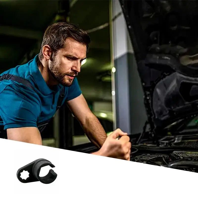 Oxygen Sensor Wrench 1/2 Inch Drive Oxygen Sensor Tool Offset 6-Point Oxygen Sensor Removal Tool Wire Gate Accesses Sensor From