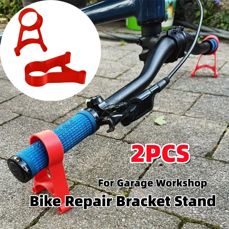 Bike Repair Bracket Stand Heavy-Duty Adjustable Bike  Repair Tool Handlebar Mount With Non-Slip Base For Garage Workshop