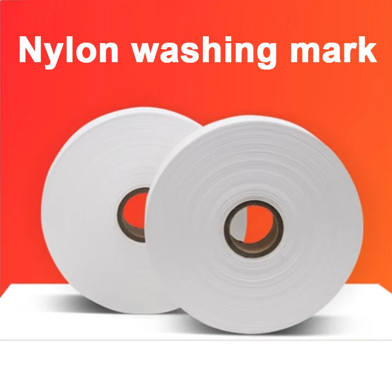 Blanco Nylon Wasmerk Wash Ribbo Niet-Vervagende Kledinglabels, Breedte 20, 30, 40, 50, Lengte 200M, Voor Thermische Overdrachtprinter