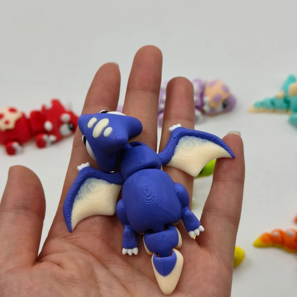 3D プリントかわいい恐竜赤ちゃん卵殻フィギュアおもちゃ家の装飾関節可動リアルな目動物デスクトップ装飾キッズギフト