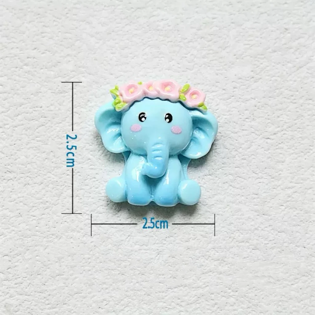 5pcs Kawaii Cartoon Pink Swan Strawberry Snail Sunflower Lion Rainbow Clouds Sleepy Bees Wreath Elephant Junk Phone Case Charms 4