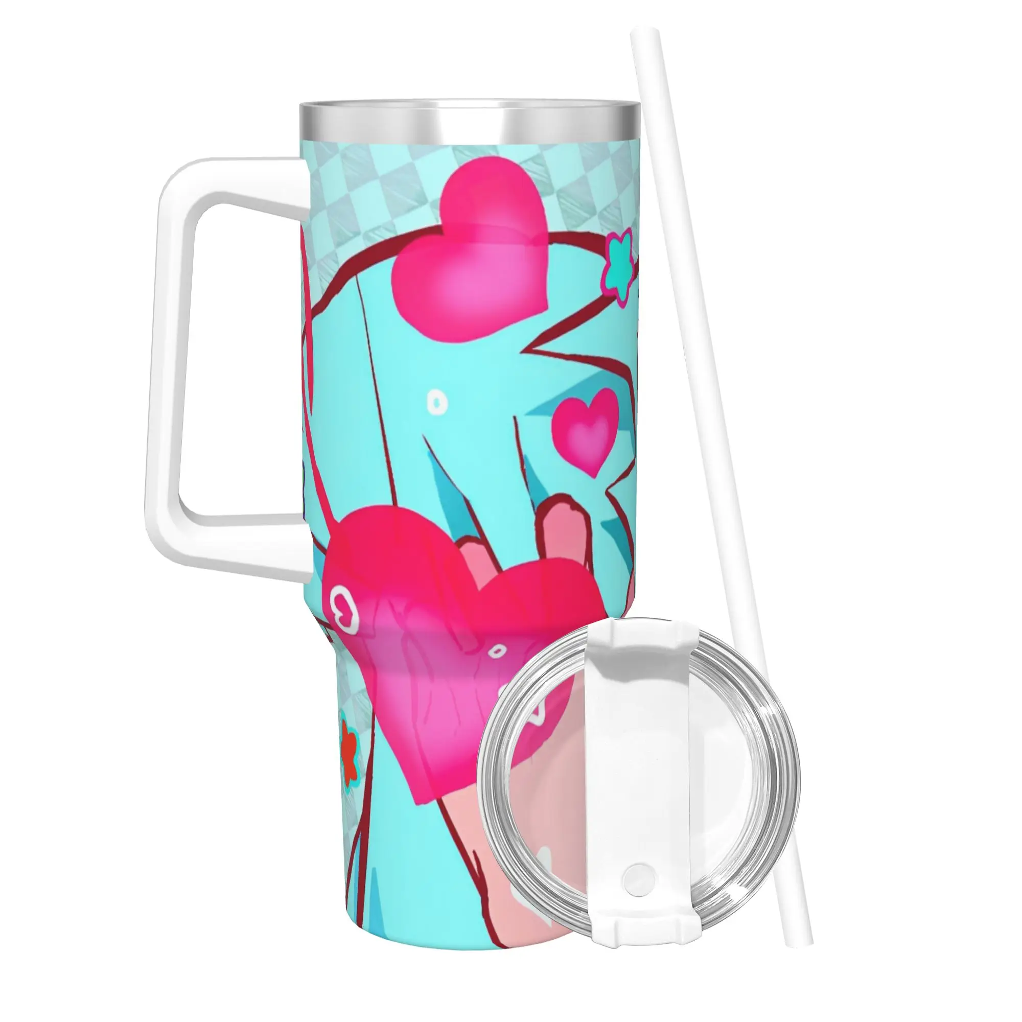 40OZ Stainless Steel Tumbler Aliens Stages Anime Coffee Mug  Heat Preservation Hot Drinks Car Mugs Camping Water Bottle