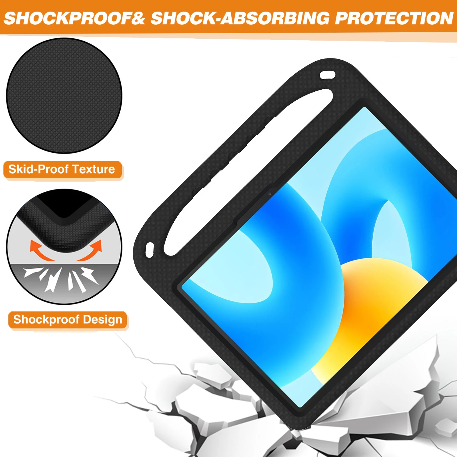 حافظة كمبيوتر لوحي مقاومة للصدمات EVA غطاء حامل جلدي لهاتف Huawei MediaPad 11.5/MatePad Air 11.5 بوصة/MediaPad 11.5S مسند أمان للأطفال #3