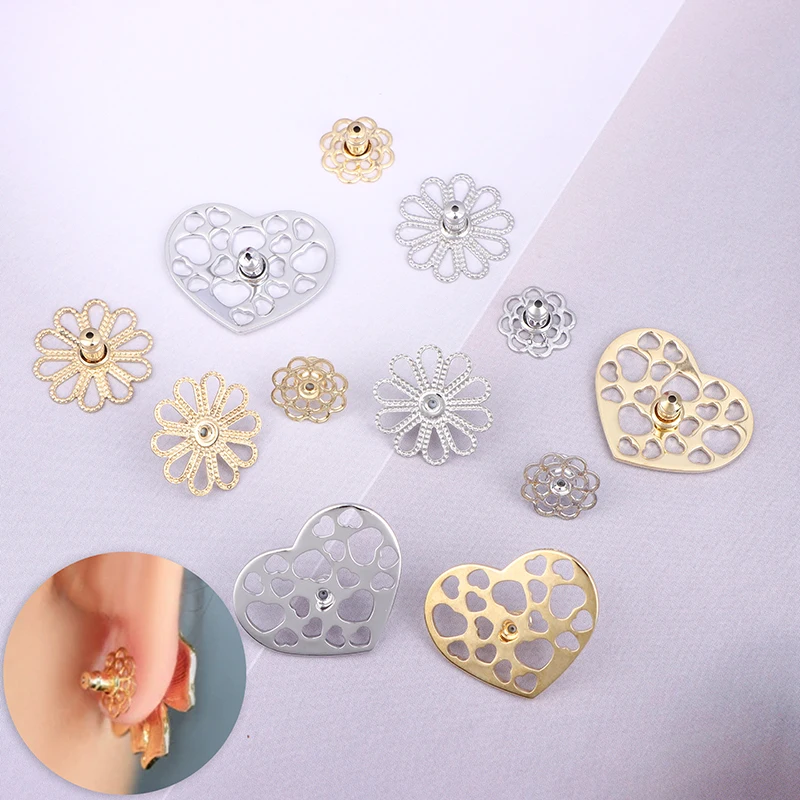 10Pcs Anti-Drop Earring Backs Anti-Slip Auxiliary Stabilizers DIY Earring Accessory Jewelry Security Fasteners Decorative Backs