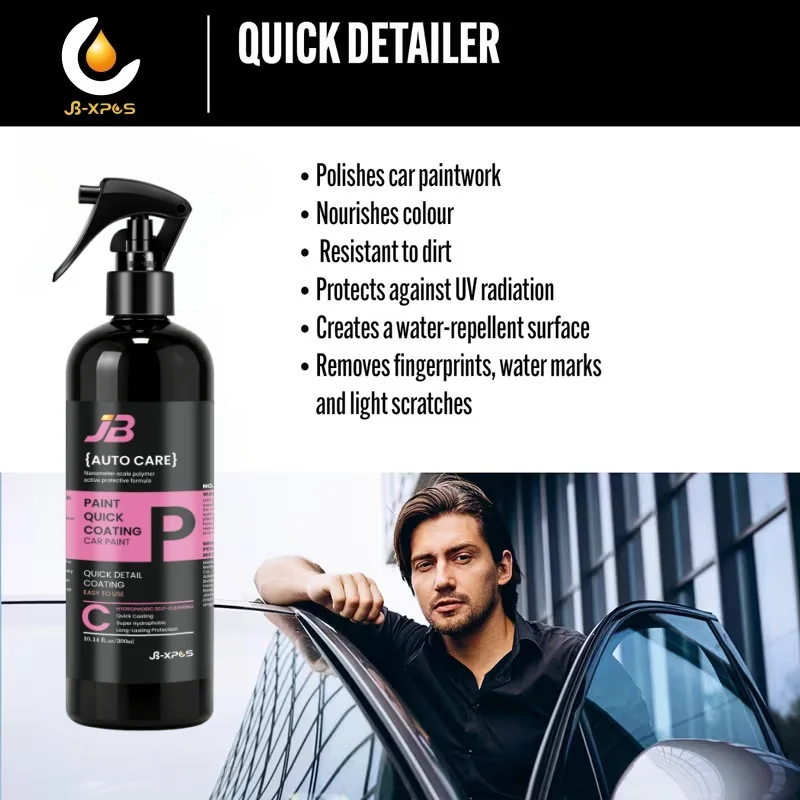 Car Coating Agent, Boost Paint Gloss, Water‑Repellent Anti‑Dirt Protection For Car Exterior Surfaces YT0407