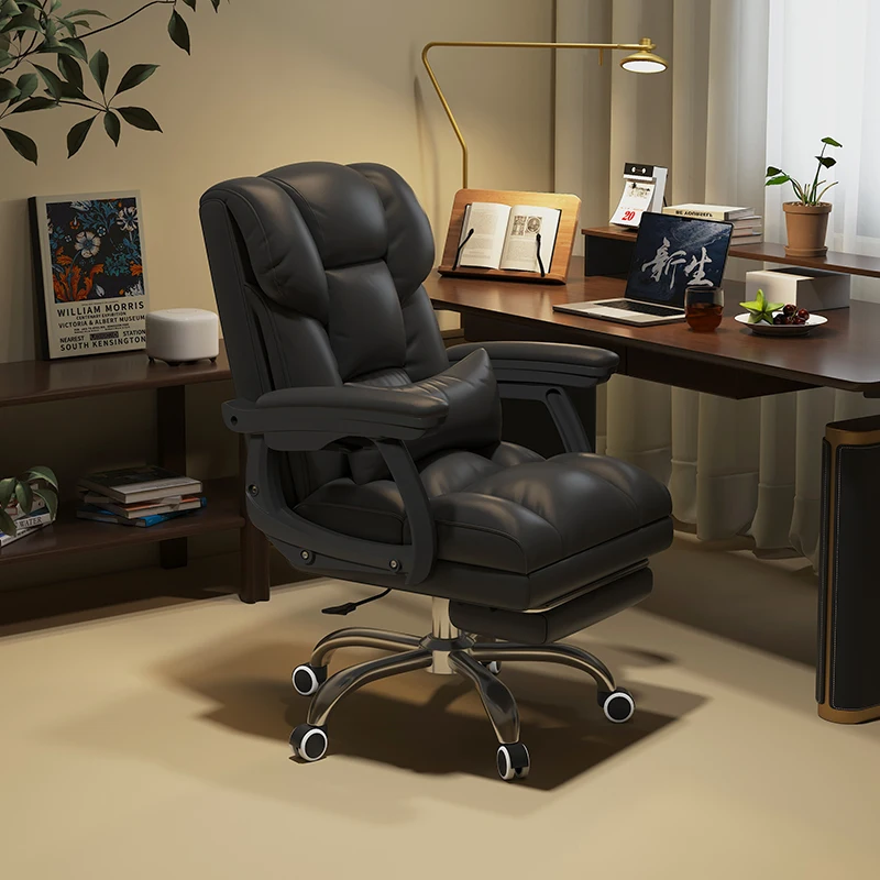 

Leather Comfortable Office Chair Mobiles Study Desk Dresser Reading Office Chair Designer Arm Silla Oficina Trendy Furniture
